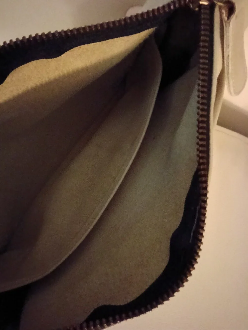 #V2 Coach Slim Zip Vintage Y2K  Ivory/Cream Crossbody Bag CREED:0064-116